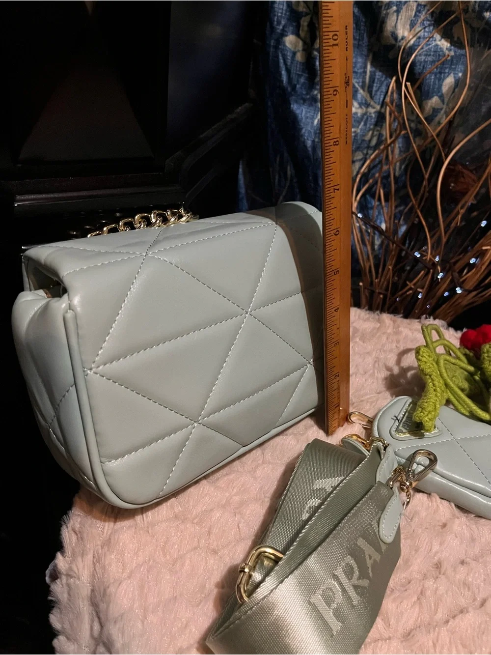 nwt Quilted Leather Shoulder Bag